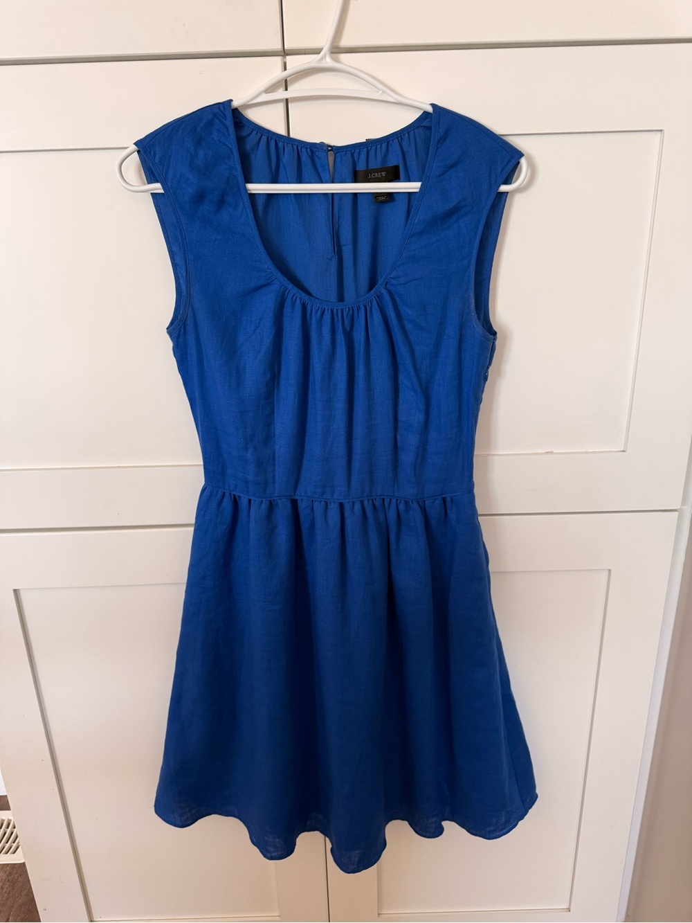 Blue Sleeveless Scoop Neck Dress - Picture 2 of 6
